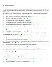 Assertiveness inventory questionnaire.  Using the key, circle the numb...