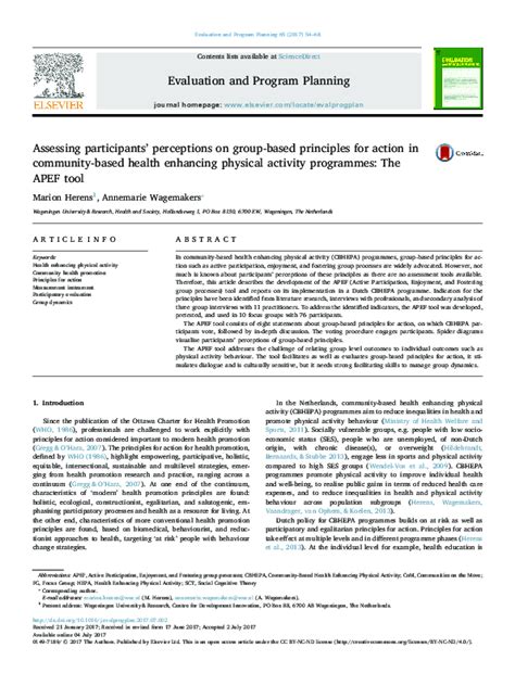 Assessing participants’ perceptions on group-based principles for ...