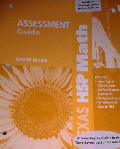 Assessment Math Harcourt Edition Teacher Guide Hsp
