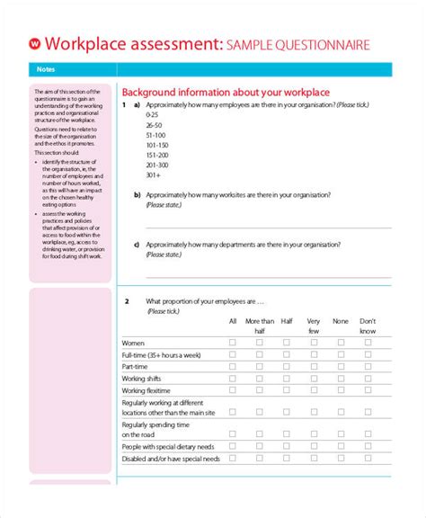 Assessment Questionnaire 33+ Examples, Format, How to Develop, PDF