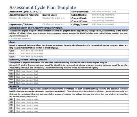 Assessment Template Excel HQ Template Documents