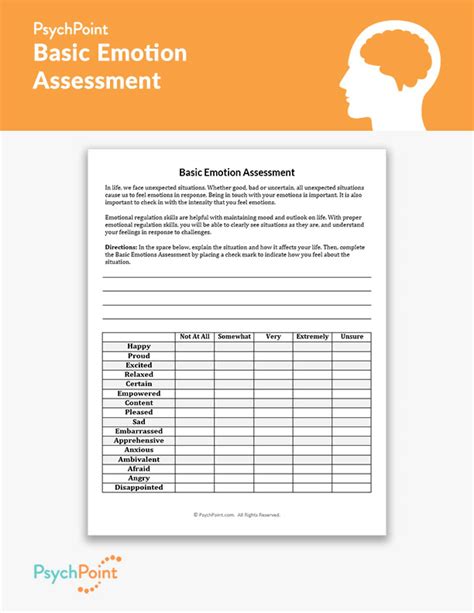 Assessment Worksheets PsychPoint