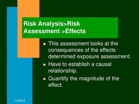 Assessment of the effects of