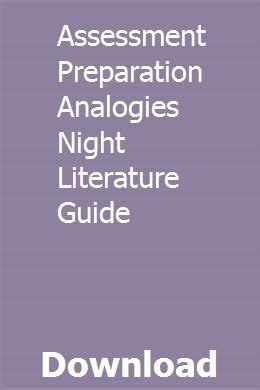 Assessment preparation analogies night literature guide. - Kymco service manual super 9 50 repair manual.