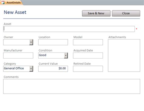 Assets Web Database Ready Made Office Templates