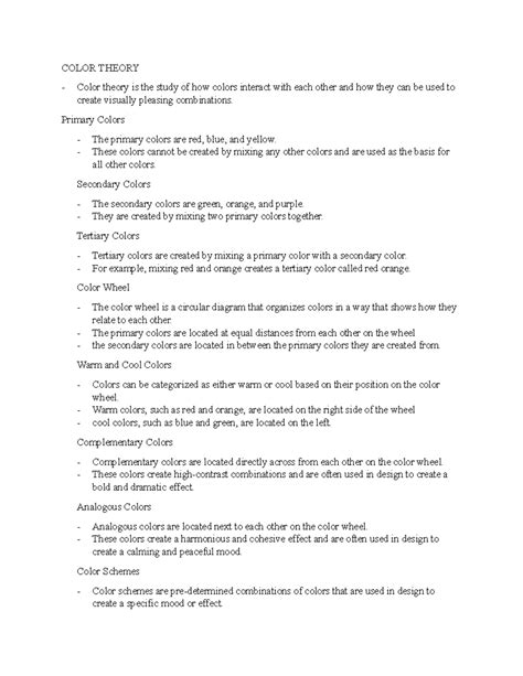 Assignment 1 Color Theory