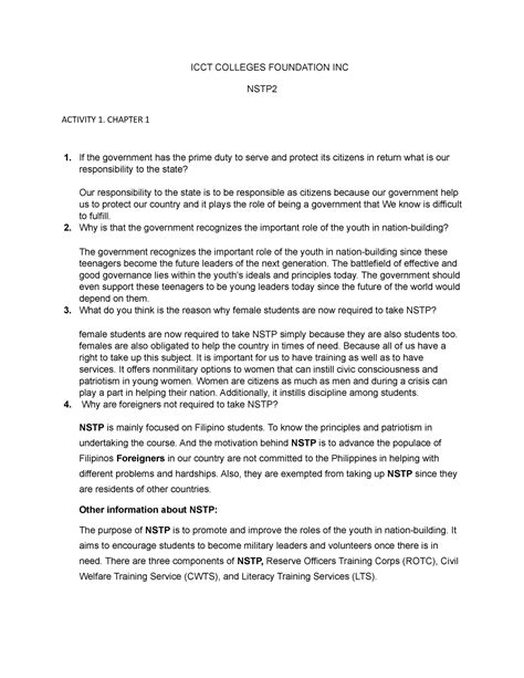 Assignment Nstp2- Chapter 1 Impelemented Rules And …