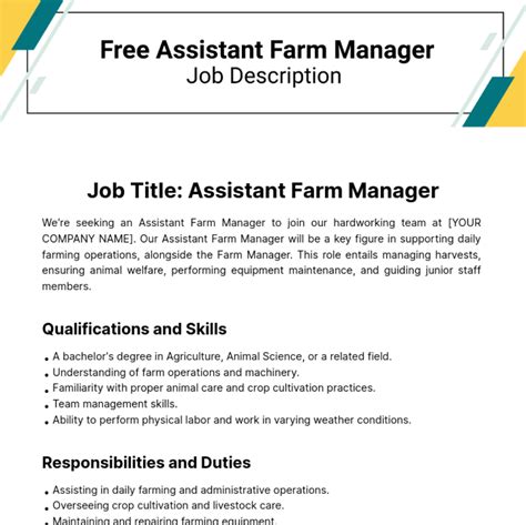 Assistant farm manager jobs.  The ideal candidate will be dependable, highly motivated,...