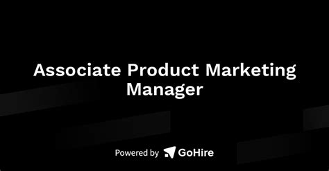 Associate product marketing manager program  Director of Product Marketing...