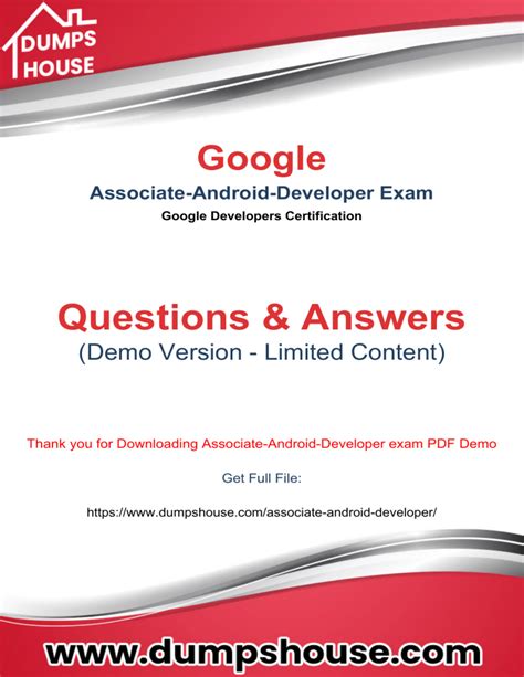 Associate-Android-Developer PDF Demo