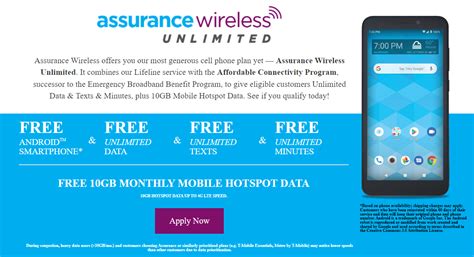 Coverage not avail. everywhere. Assurance Wireless reserves the right to change or cancel offers at any time. Prohibited network use rules & other restrictions apply. By activating your device and service, you agree to the Assurance Wireless Terms and Conditions. See terms (including arbitration provision) and details at assurancewireless.com.. 