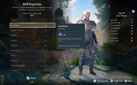 Astarion skill expertise level 6