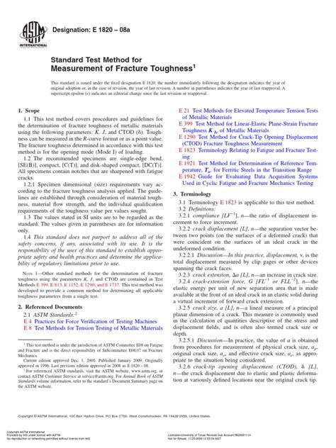 Astm e1820 pdf free download
