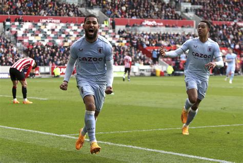 Aston Villa equalizes late to draw at Brentford in EPL