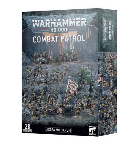 Astra militarum combat patrol. Given that the collectors edition codex and datacards are more expensive than the price differnce between an army box and a combat patrol you'd probably make a profit by buying 2 and selling the codex and cards. The Votann patrol is slightly different from the army box though, so I expect the same for ours. 10. 