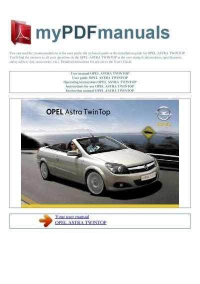 Astra twintop service and repair manual. - Design and analysis of experiments solutions manual 7th.