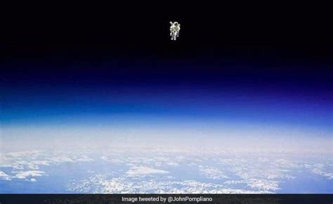 Astronaut floating above Earth. Here is the truth behind the viral ...