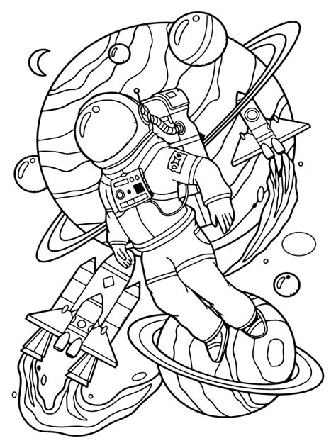Astronauts Coloring Pages