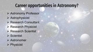 Astronomy Career Opportunities