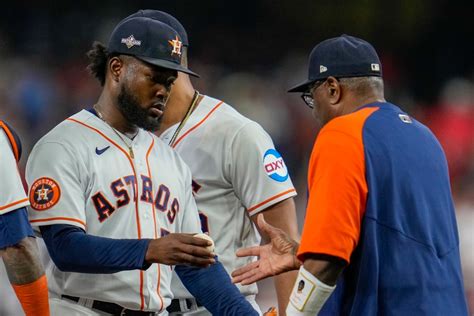 Astros starter Cristian Javier exits Game 7 of ALCS down 3-0 after getting only 1 out vs Rangers
