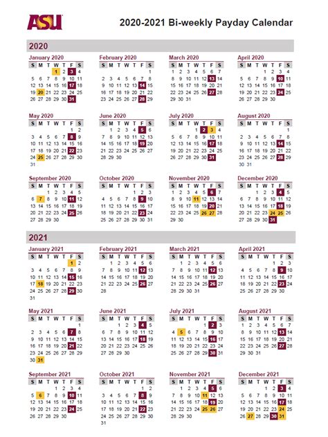 Asu Calendar 202425