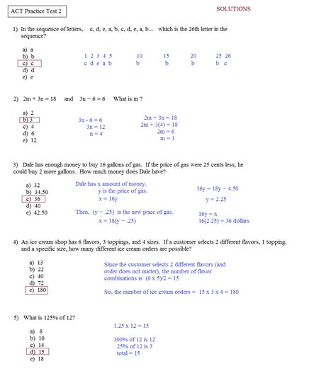 Asvab Math Worksheets