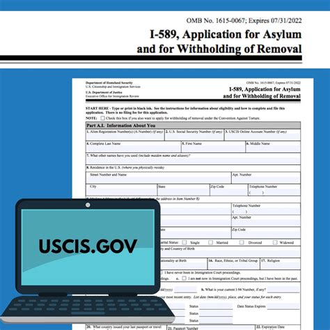 In general, eligibility for asylum requires that: You are not involved with an activity that would bar you from asylum. To apply for asylum, file Form I-589, Application for Asylum and for Withholding of Removal, within one year of your arrival to the United States. You may include your spouse and children who are in the United States on your .... 