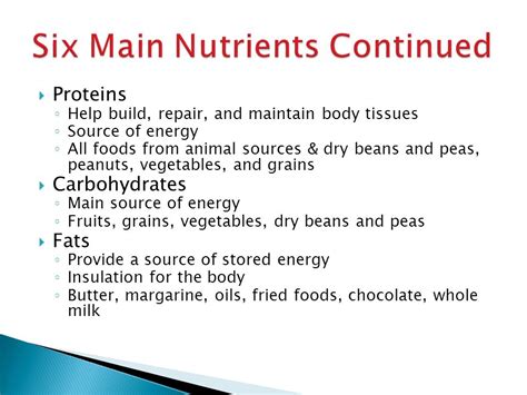 At 5 Chapter Work Nutrients
