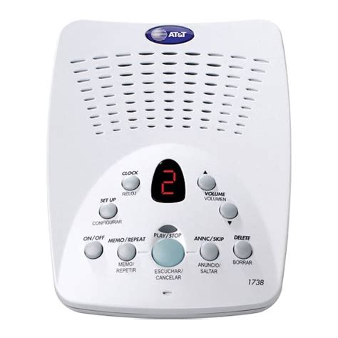 At T Answering Machine 1738 User Manual