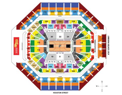 At T Center Seating Chart For Spurs Game Elcho Table
