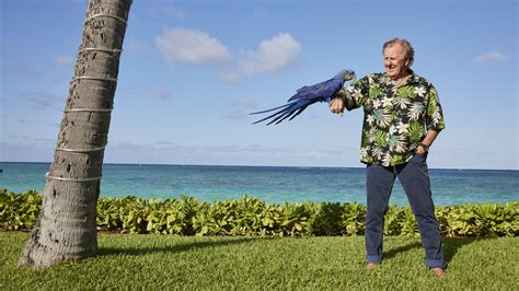 At home with John Singleton (80 and not out) in Hawaii