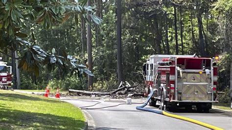 At least 1 person is dead in a fiery small plane crash in South Carolina beach resort