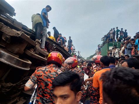 At least 15 killed and many injured when 2 trains collide in central Bangladesh