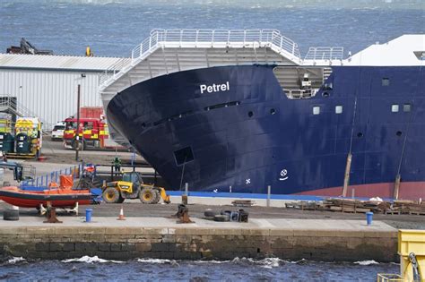 At least 33 hurt when large ship tips over in Edinburgh port