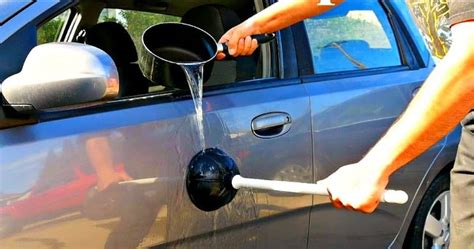 At-home tricks to fix small dents in your car