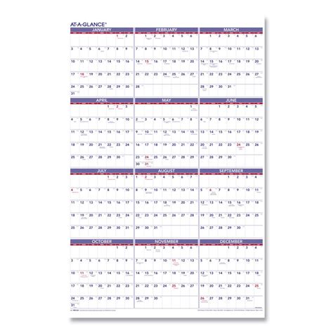 AtAGlance 3 Month Reference Wall Calendar GOS