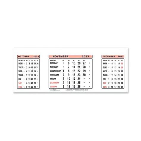AtAGlance Calendar Refill 2023 3 Month View AT3SR23 Calendars