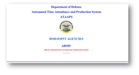 ATAAPS is a web-based application that provides online time and attendance management for DoD civilian employees. It allows users to enter, update, and certify their work hours, leave requests, and premium pays. To access ATAAPS, users need a valid Common Access Card (CAC) and a DoD PKI certificate. For more information, visit the ATAAPS …. 