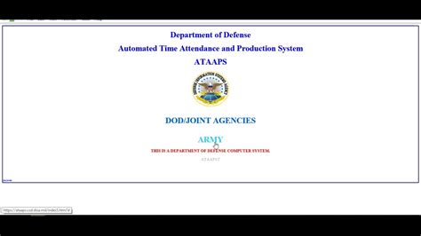 Log in to DISA's ataaps system, a web-bas