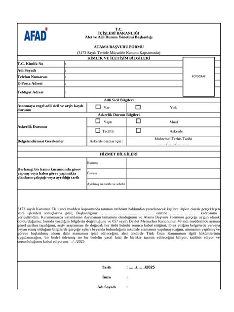 Atama-Başvuru-Formu PDF Scribd.
