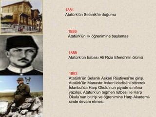 Atatürk ün hayatı kronolojik sıralama kısaca
