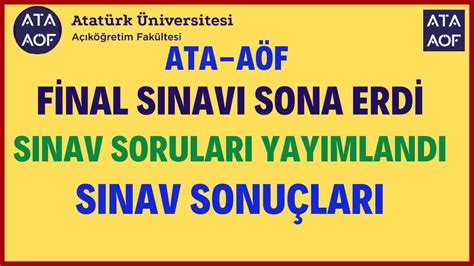Atatürk üniversitesi final soru ve cevapları
