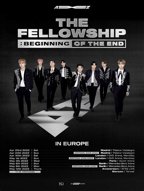 Ateez world tour 2024. The Asia and Latin American dates for ATEEZ’s ‘The Fellowship: Break The Wall’ world tour are: July 2023. 08 – Taipei, Taiwan, Taipei Nangang Exhibition Centre Hall 1. 15 – Hong Kong ... 