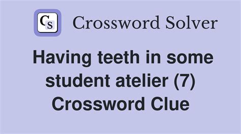 Crossword Clue Answers. Find the latest crossword clues from New York Times Crosswords, LA Times Crosswords and many more. ... Number of Letters (Optional) −. Any + Known Letters (Optional) Search Clear. Crossword Solver / atelier-equipment. Atelier Equipment. Crossword Clue. We found 20 possible solutions for this clue. We think the …. 