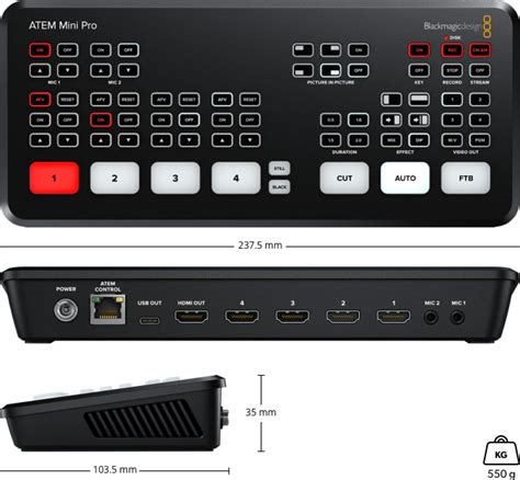 Atem mini pro srt streaming. 5 for Blackmagic's ATEM Mini series, which ad...