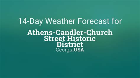 Athens GA 14 Day Weather Forecast - Long range, e