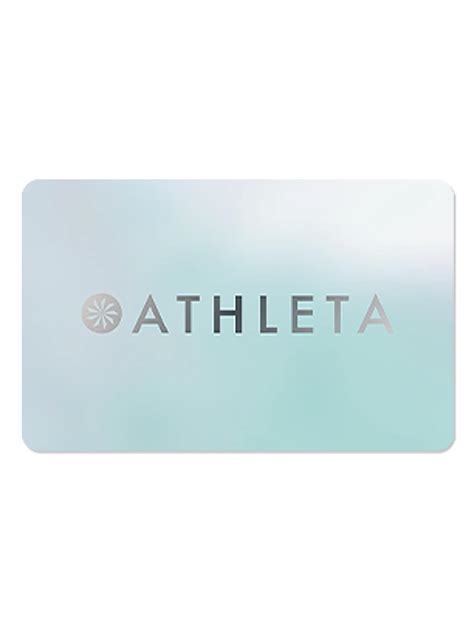 Athleta gift card. The Athleta gift card is a perfect gift that always fits! Purchase a gift card and send by mail or email, valid online and in-store across our brands. Athleta - Information Skip to top navigation Skip to shopping bag Skip to footer links. FREE SHIPPING ON $50+ FOR REWARDS MEMBERS SIGN IN OR JOIN. DETAILS. 