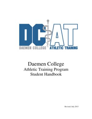 Athletics Training Program Student Handbook - Daemen