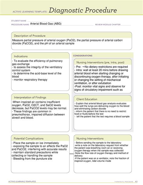 Ati Diagnostic Procedure Abg Pdf Active Learning Temp vrogue co
