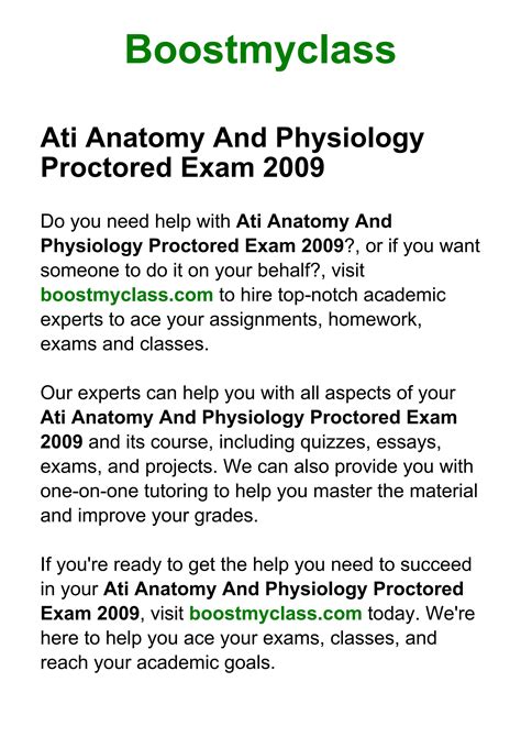 Ati anatomy and physiology 2009 proctored exam. Things To Know About Ati anatomy and physiology 2009 proctored exam. 